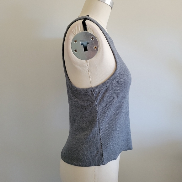 BNWT The Base brand grey ribbed tank top - Picture 2 of 7